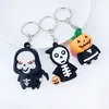 Party Favor PVC matériau souple Halloween Crâne Porte-clés citrouille Pendentif Fille Sac De Voiture Ornements ZWL387