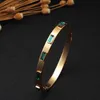 Luxury Brand Women Ladies Wedding Cuff Bangles Fashion Jewelry 6mm Unique Colorful Crystal Charm Bracelet Femme Q0719