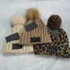 Winter Brand Female Fur Pom Poms Hat Fashion Cap For Women Designer Knitted Beanie Caps Womens Beanies