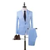 Blazer da uomo solido Blazer da uomo con un bottone sottile e sottile Giacca da cerimonia nuziale Costume da uomo Homme Casual 2 pezzi Abbigliamento uomo X0909