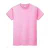 New round neck solid color T-shirt summer cotton bottoming shirt short-sleeved mens and womens half-sleeved I465i