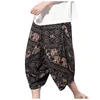 Herrshorts Baggy bomull Linne Haremsbyxor Herr Hip-hop Kvinnor Plus Size Byxor vida ben Casual Vintage Långa Pantalones 2023 Herr