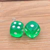 14x17mm 11 Kleur Transparante Dice Charms DIY Earring Bevindingen Hangers Miniatuur Figurines Resin Craft Cabochon Maken Accessoires