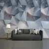 Fonds d'écran 3D stéréo papier peint Triangle moderne géométrique personnalisé Mural décor à la maison papier peint chambre auto-adhésif Papel Tapiz