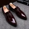 Luxe metalen Stijl mannen Business Prom Schoenen Bruiloft Puntschoen Mannen Flats Loafers Schoeisel EUR siz: 38-43