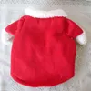 Pet Dog Christmas Clothes Santa Claus Costume Winter Puppy Cat Coat Jacket Suit med Cap Warm Kläder för s Cats 211027