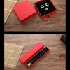 Gift Wrap Red Drawer Type Square Rectangle Cardboard Smyckesuppsättning Box för ringhalsbandslådor smycken förpackning med svamp inuti