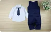 Mäns Tracksuits 3pieces Set Höst 2021 Barns fritidskläder Ställer Barn Baby Boy Suit Vest Gentleman Kläder för bröllop Formell