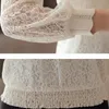 Autumn Korean Style Casual Lace Women Blouses Long Sleeve V-neck Tops Versatile Elegant Clothing Blusas 5958 210518