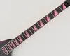 SHOP personnalisé Alexi Laiho Pink Sawtooth Flying V Guitare électrique adécrété 2024 Floyd Rose Tremolo Bridge China EMG P9116007