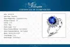Smycken Princess Diana skapade blå safirförlovningsring för kvinnor Kate Middleton Crown 925 Sterling Silver 211116