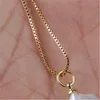 Choker Tiny Sun Sunflower Charm Natural Coin Freshwater Pearl Bead Chic Gold Thin Chain Pendant Necklace For Women Jewels Chokers