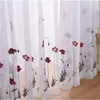 sheer flower curtains.