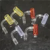 Sigara Aksesuarları Kuvars Banger Renkli Derin Oyma Domeless Kuvars Çivi Su Bong Dab Rig Tırnak Beveled Edge