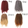 푹신한 봄 컬 트위스트 헤어 익스텐션 블랙 브라운 부르고디 Beyond Beauty Ombre Crochet Braids Kanekalon 합성 땋는 머리카락