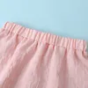 Sommar kostym solid färg topp + kjol 2pcs barnkläder tjejer bowknot barnkläder tjej uppsättningar för 210528