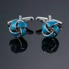 Twist Cufflinks Fashion French Men's Shirt's Shirt Metal Enmel Cuff Links Cash Business Shirt Crystal Zircone Jewelry