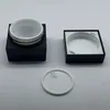 Matte Black Gel Nail Polish Jars 5ml Square Acrylic Cream Bottle Empty 5g Cosmetic Jar for Painted Glue Powder