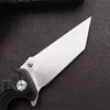 Najwyższej jakości nóż składany flipper 8Cr13mov kamienny pranie tanto punkt ostrza wzmocnione szkło uchwyt poliamidowy uchwyt kulkowy noże folder