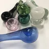 Tubi a cucchiaio da 4 pollici Pipa per bruciatore a nafta in vetro Multicolore Fumo Narghilè Tabacco colorato Mini piccole pipe Accessori per tubi dritti