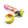 Dernières pipes à fumer en silicone imprimées colorées à la mode