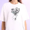 Rose Flower Graphic Tee Arrivée Summer Fashion Kawaii Mignon Casual Femmes T-shirt Harajuku Vintage Flower T-shirt 210518