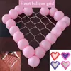 Hjärtformade gallerdekorationer Ballonggjutning Party Supplies Bröllopsrum Klä upp Birthday Decoration Layout Macaron Balloons