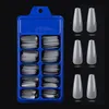 100st / box kista falsk nagel UV gel polskt verktyg manikyr DIY röd blå klar konstgjorda naglar konstdesign med detaljhandeln