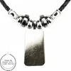 Colares de pingente Venda para mulheres Ragnar meninas moda vidro cabochão colar de hematite preto com retângulo de declaração