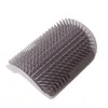 Coin brosse pour animaux de compagnie peigne jouer jouet pour chat poils à gratter en plastique masseur d'arc toilettage chats grattoir bain Massage bleu gris chien chiens rec