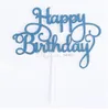아이들을위한 공장 골드 실버 반짝이 생일 축하 해피 생일 파티 케이크 toppers 장식 생일 호의 아기 샤워 용품