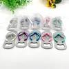 100st Customizable Flip Flop Flasköppnare med Mix Color Party Supplies Metal Sandal Beer Opener Personliga Bröllop Favoriter