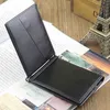 Fashion Mens Leather Money Clip Wallet With Magnet Hasp Credit Card Cash Holder Business Short Designer Purse For Male