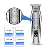 Kemei Professional Hair Clipper Beard Trimmer 남성용 조절 가능한 속도 LED 디지털 조각 S 전기 면도기 220216