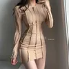 French Spring Summer Tops Round Neck Irregular Pleated Lace Ruffle Solid Color Mini Dress Korean Female Anchor Dresses NPW8 210603