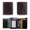 Wallets Genuine Leather Men Short Trifold Wallet Multi Slots Holders Male Clutch Vintage Purse Money Bags312I