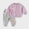 Ours Leader Enfants Vêtements Bébé Filles Vêtements Ensembles Printemps Automne Filles Sport Costumes Coeur Imprimer Enfants Tenues Enfants Vêtements 210708