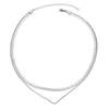 Titanium steel stacking necklace net celebrity ins simple fashion cold wind niche clavicle chain