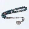 Acquista Perline Di Preghiera Islamiche Blu Colorate Con Pietra Pioggia Turca Da 8 Mm 33 Tasbih