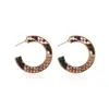 Vintage Geometrische Leder Ohrstecker Für Frauen Mode Schlange Muster Leopard Print Kreis Weibliche Partei Schmuck Stud