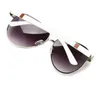 2112 الرجال الكلاسيكية تصميم النظارات الشمسية أزياء الإطار البيضاوي طلاء UV400 عدسة ألياف الكربون الساقين الصيف نمط النظارات مع مربع