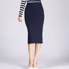 Spring Autumn Long Pencil Skirts Women Sexy Slim Package Hip Maxi Skirt Lady Winter Sexy Chic Wool Rib Knit midi Skirt Saia 210426