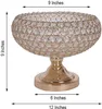 Wazony Akrylowe Kryształ Zroszony 9 "Złoty Tabletop Holder Holder Bowl Flower Vase Zdranie Centrepiece