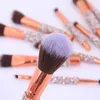 Professional Make up Brushes 10pcs set Diamond brush Bag Powder Foundation Makeup tools Eye shadow brushs Eyeliner Brow Cosmetic7115230