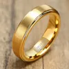 LETAPI 2021 Fashion High Quality 5mm Punk Black Gold Color Tungsten Wedding Ring per gli uomini Gioielli di fidanzamento intero