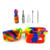 DHL Gratis Levering Nieuwste Roken Pijp Kit Siliconen Bag met Titanium Nail en Dabber Tool voor Wax Tabak Glas Blunt Head Shop Christamas Discount Prijs Selling