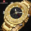 NAVIFORCE Luxury Brand Mens Gold Quartz Watch Mens Army Military Sport Watches Male LED Digital Analog Clock Relogio Masculino 210517