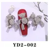 Nagelkonstdekorationer 3D Luxury Gold Bear Alloy Zircon Crystals Jewelry Rhinestone Nails Accessories Charms7890350