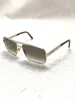 Men metalowe okulary przeciwsłoneczne Postawa Nowa moda klasyczny styl Gold Squated Frame Vintage Design Outdoor Classical Model 0259 z 2176