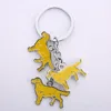 Francuski Bulldog Łańcuchy samochodowe Cute Pierścień Metal Pet Dog Wisiorek Torba Urok Mężczyźni Kobiety Łańcuch Key Pierścionki Prezenty
